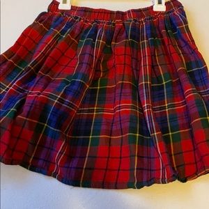 Plaid Mini Skirt.